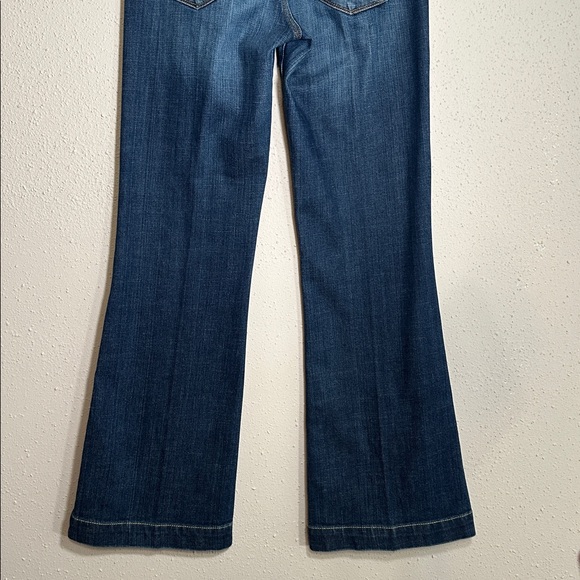 X2 Quality Denim Low Rise Dark Wash Wide Flare Leg Jeans Womens Size 2 R - Picture 5 of 16